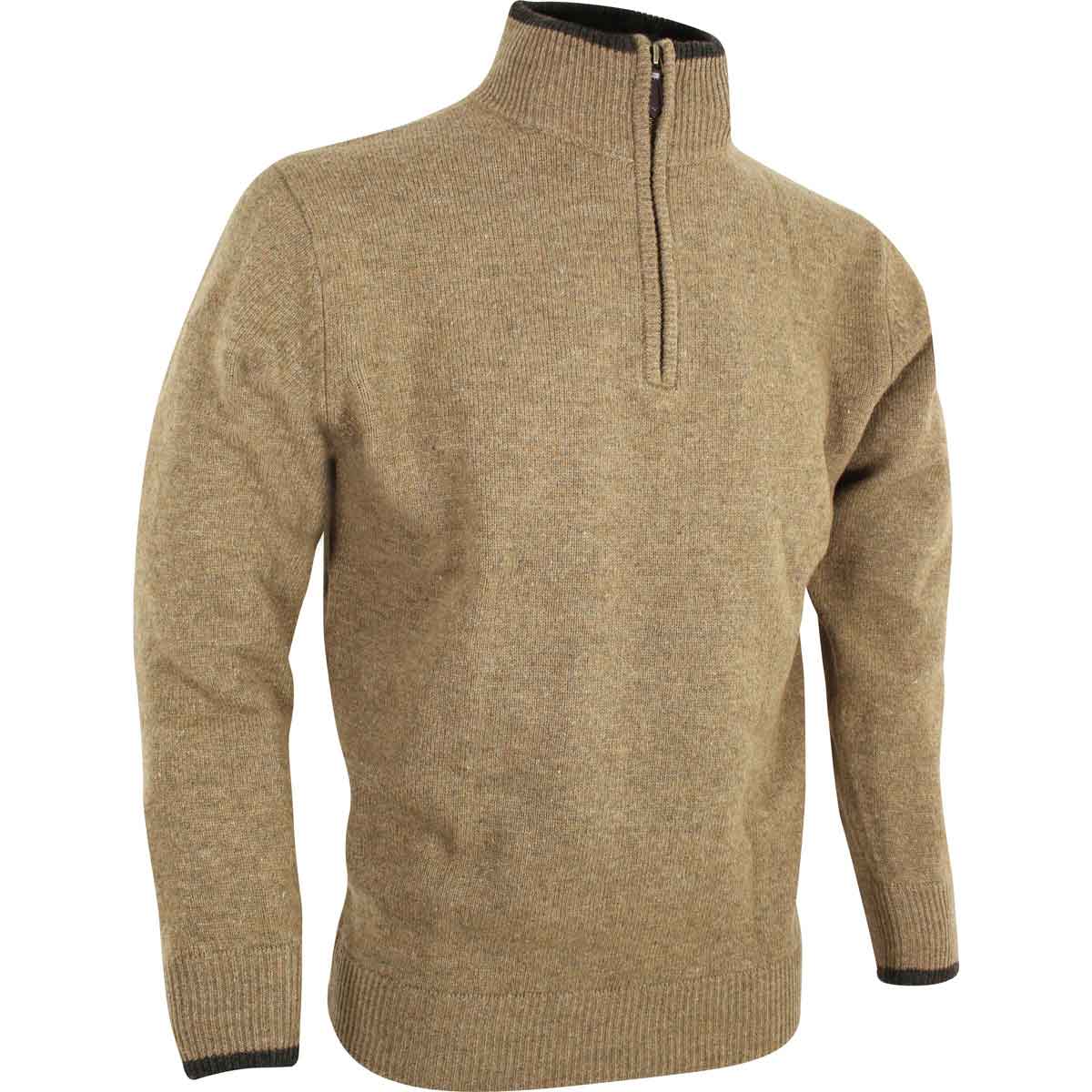 Jack Pyke Ashcombe Zipknit Pullover - barley