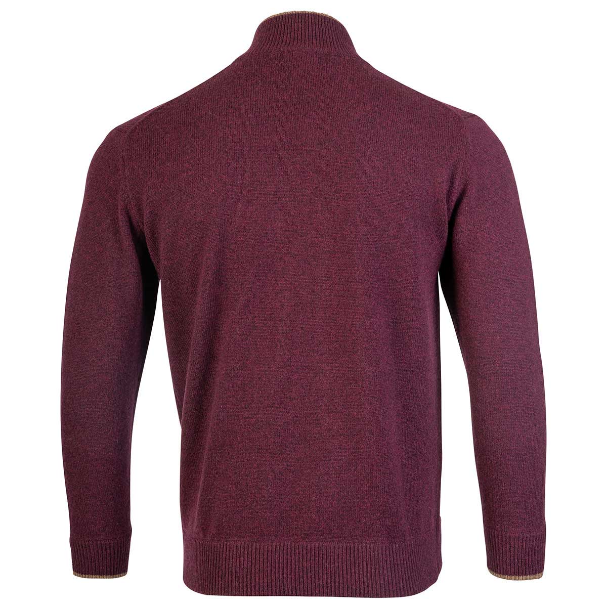 Jack Pyke Ashcombe Zipknit Pullover - plum rear