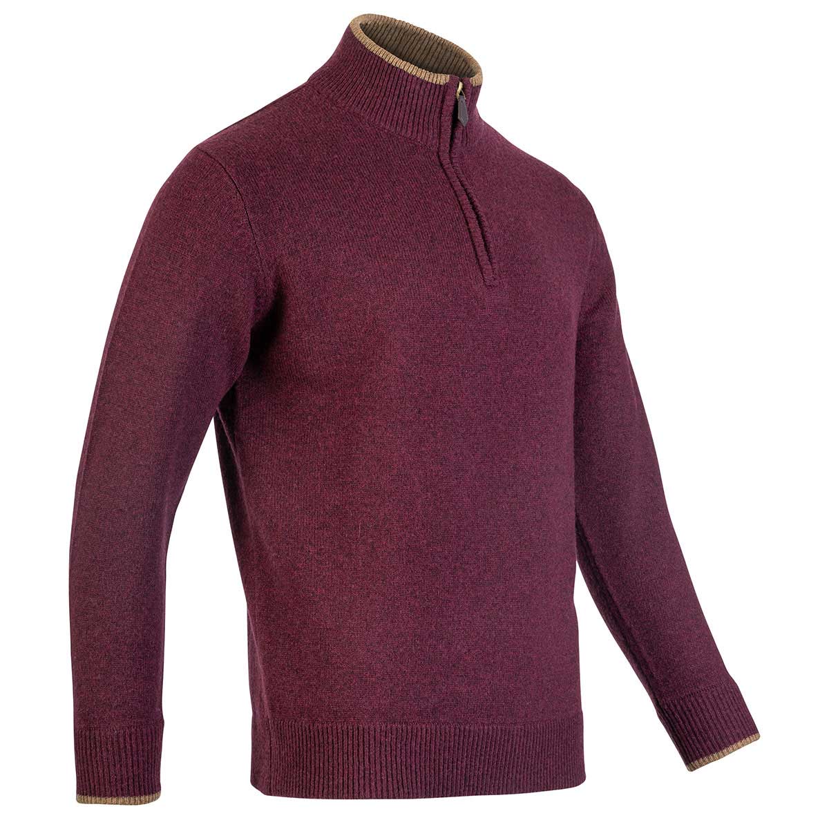 Jack Pyke Ashcombe Zipknit Pullover - plum