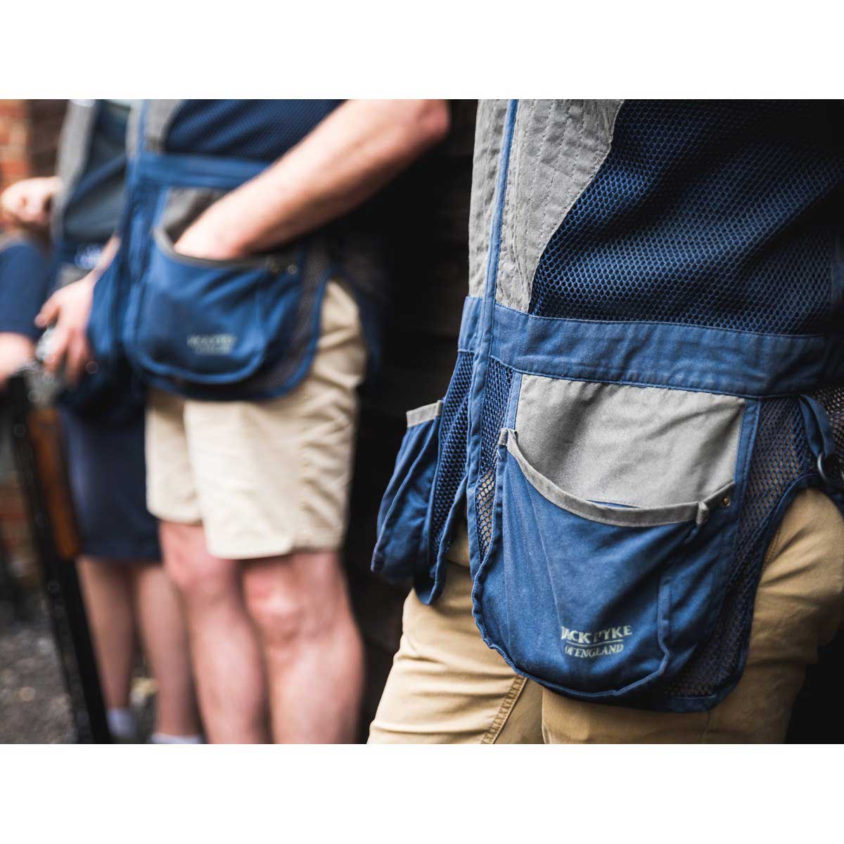 Jack Pyke Sporting Skeet Vest - navy pocket detail