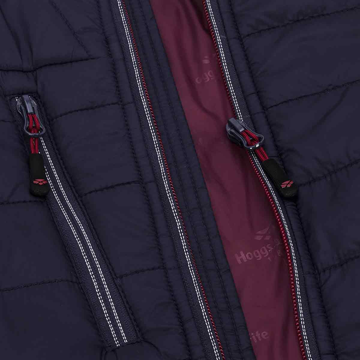 Hoggs of Fife Kingston Lightweight Quilted Jacket - Navy/Merlot