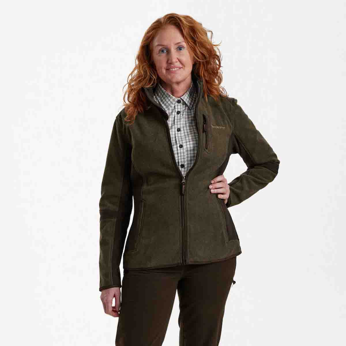 Deerhunter Lady Pam Bonded Fleece Jacket - On Model