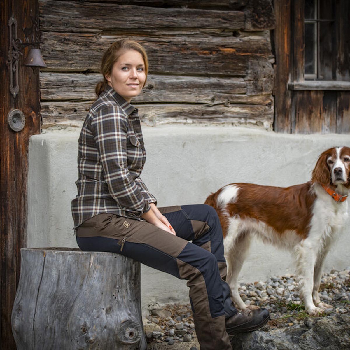 Deerhunter Lady Ruby Yellow Check Shirt - On Model