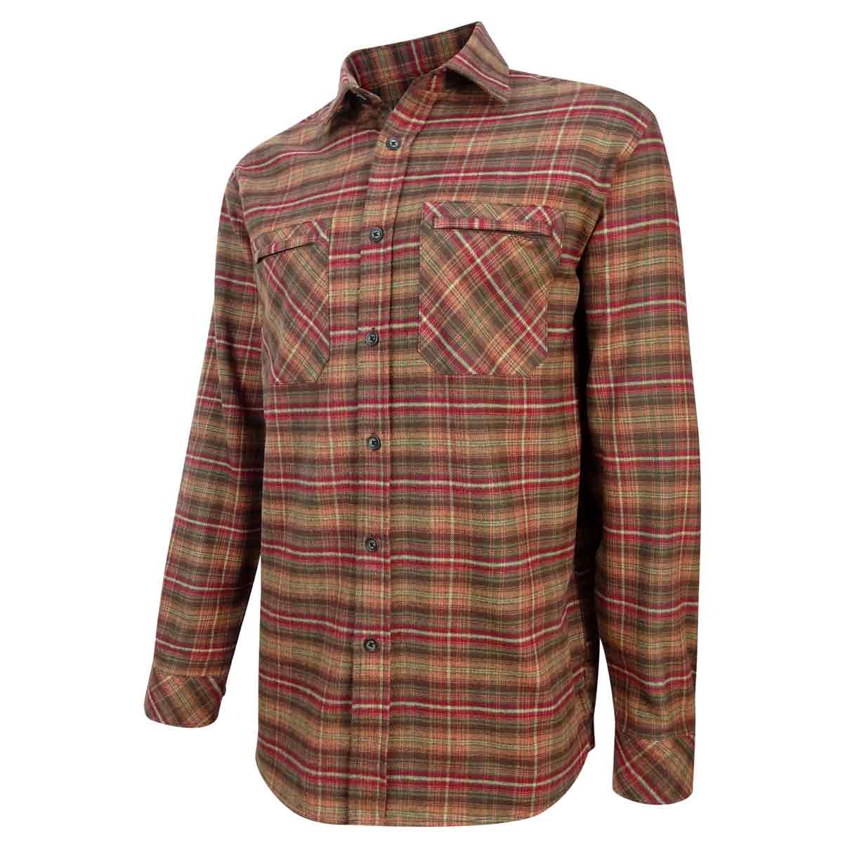 Hoggs of Fife Autumn Luxury Hunting Shirt - Rust Brown