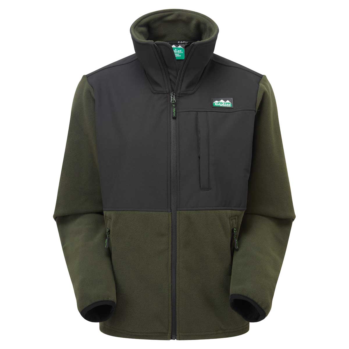 Ridgeline Hybrid Fleece Jacket - olive/black