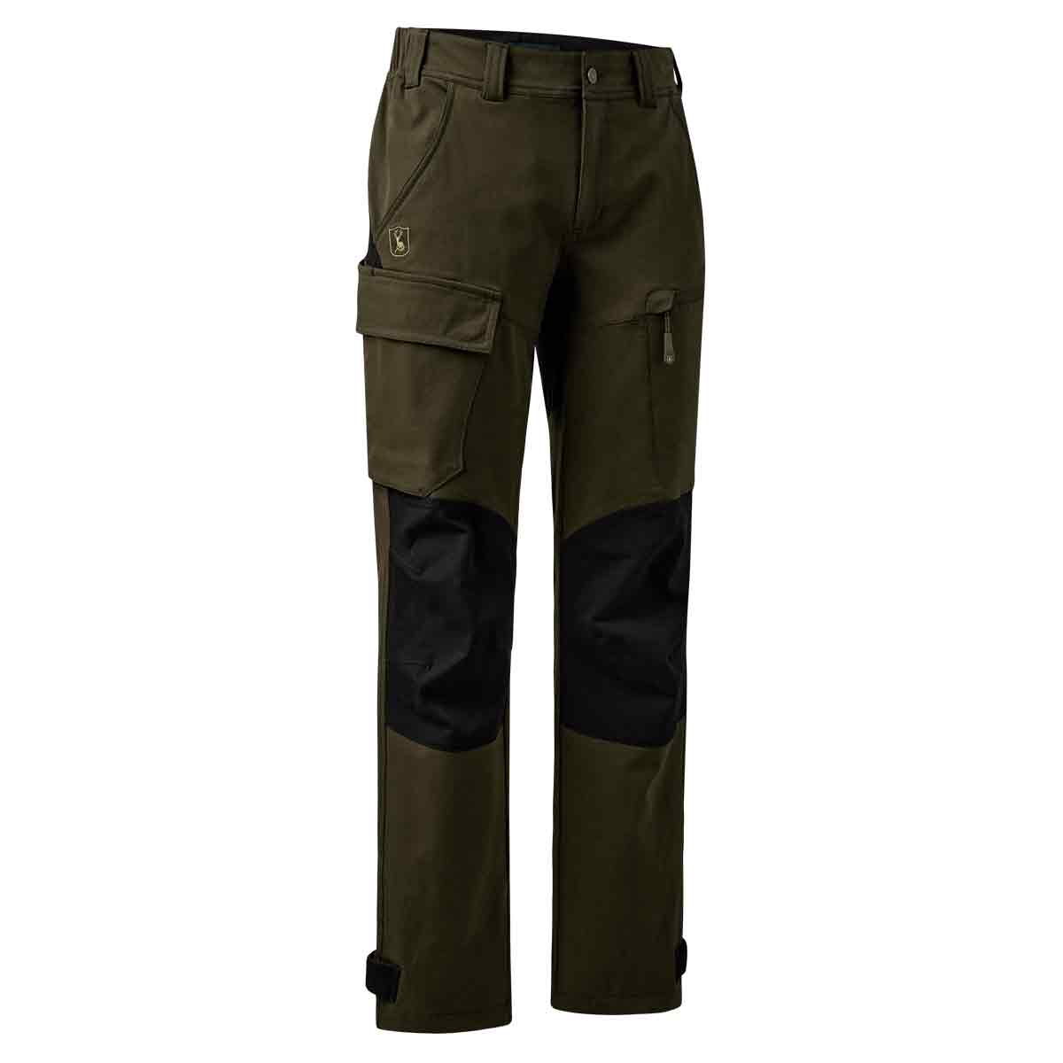 Deerhunter Sarek Full Stretch Trousers in Fallen Leaf/Black front view