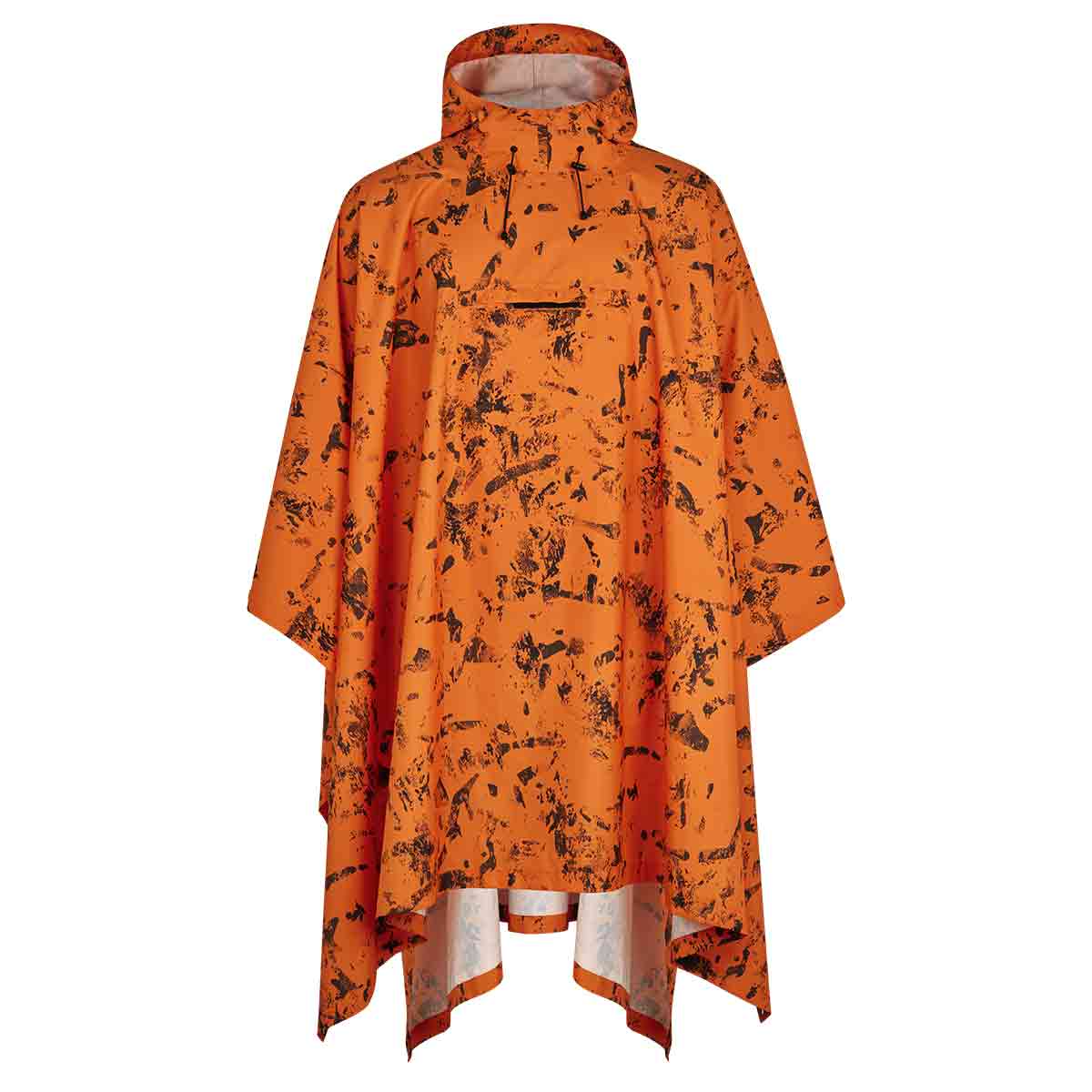 Seeland Taxus Camo Rain Poncho In Vis Orange Blaze