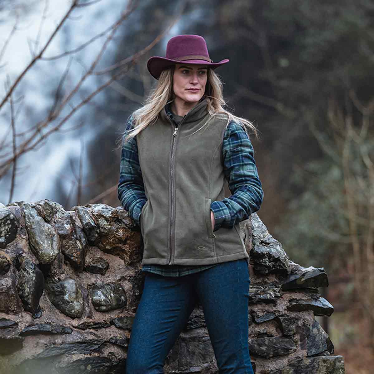 Hogg of Fife Stenton Ladies Fleece Gilet Lovat