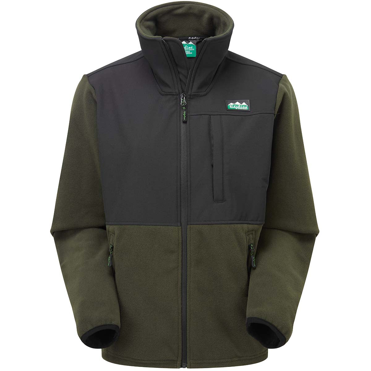 Ridgeline Women's Hybrid Fleece Jacket - olive/black