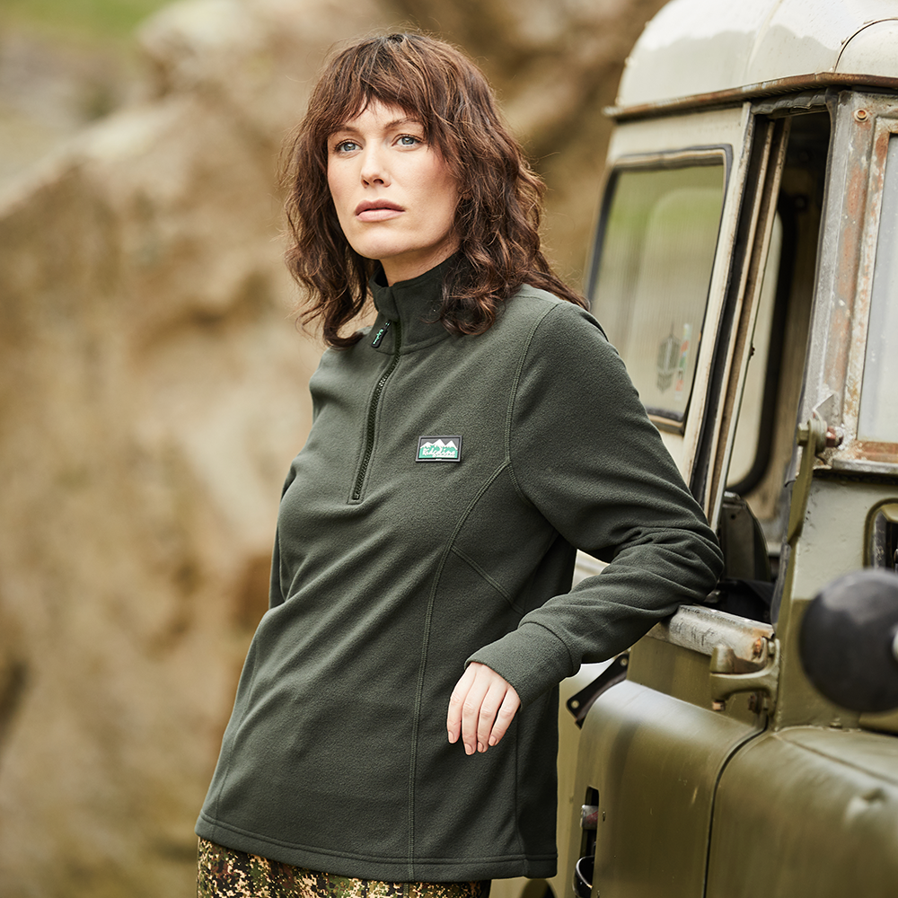 Ridgeline Women's Narvik Fleece Pullover - deep forest lifestyle