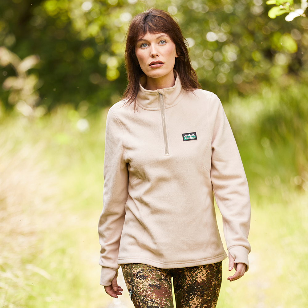 Ridgeline Women's Narvik Fleece Pullover - mushroom lifestyle