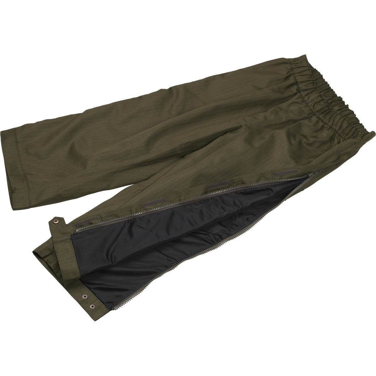 Seeland Buckthorn Short Overtrousers - Shaded Olive - side zip