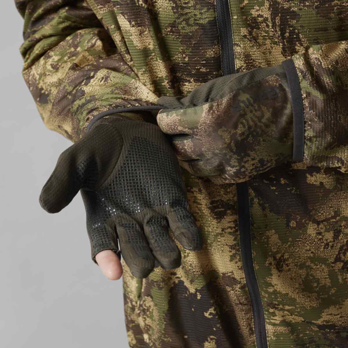 Harkila Deer Stalker Camo HWS Gloves - Index Finger Hold Back