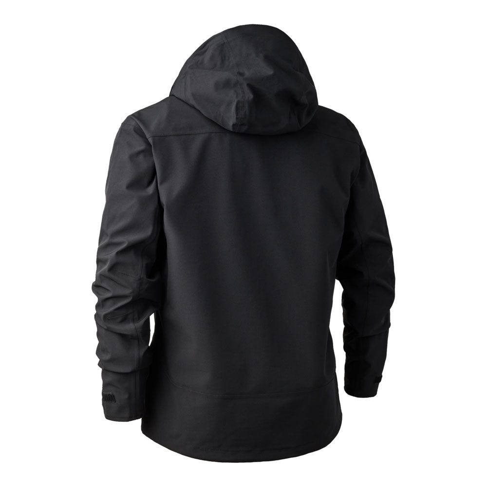 Deerhunter Sarek Shell Jacket With Hood - Black - Rear