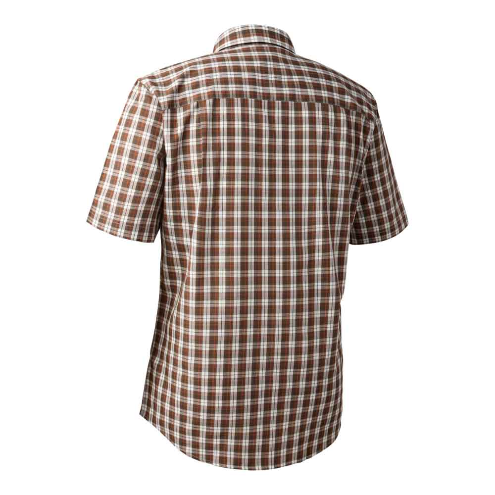 Deerhunter Jeff S/S Shirt - Brown Check - Rear