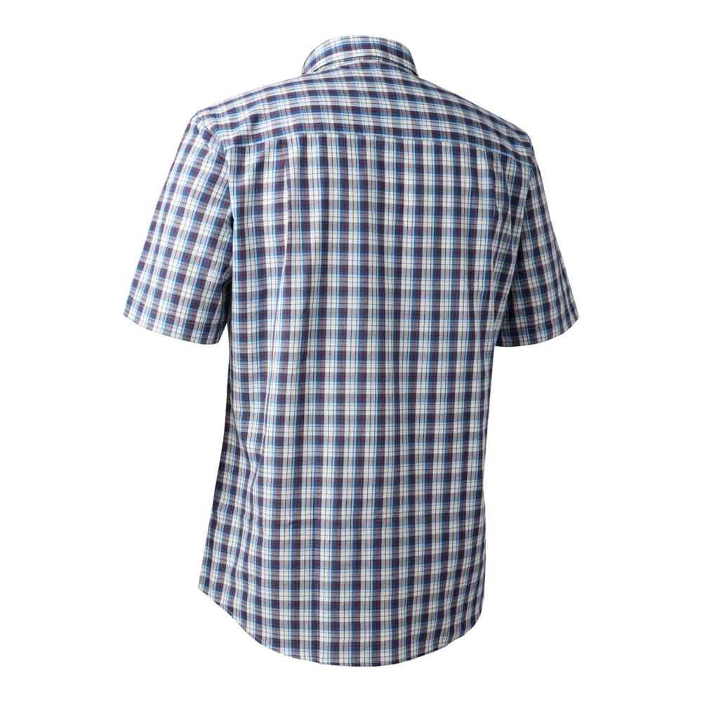 Deerhunter Jeff S/S Shirt - Blue Check - Rear