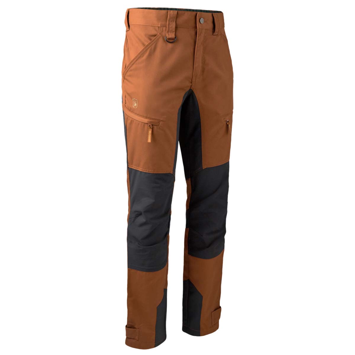 Deerhunter Rogaland Stretch Trousers With Contrast - Burnt Orange