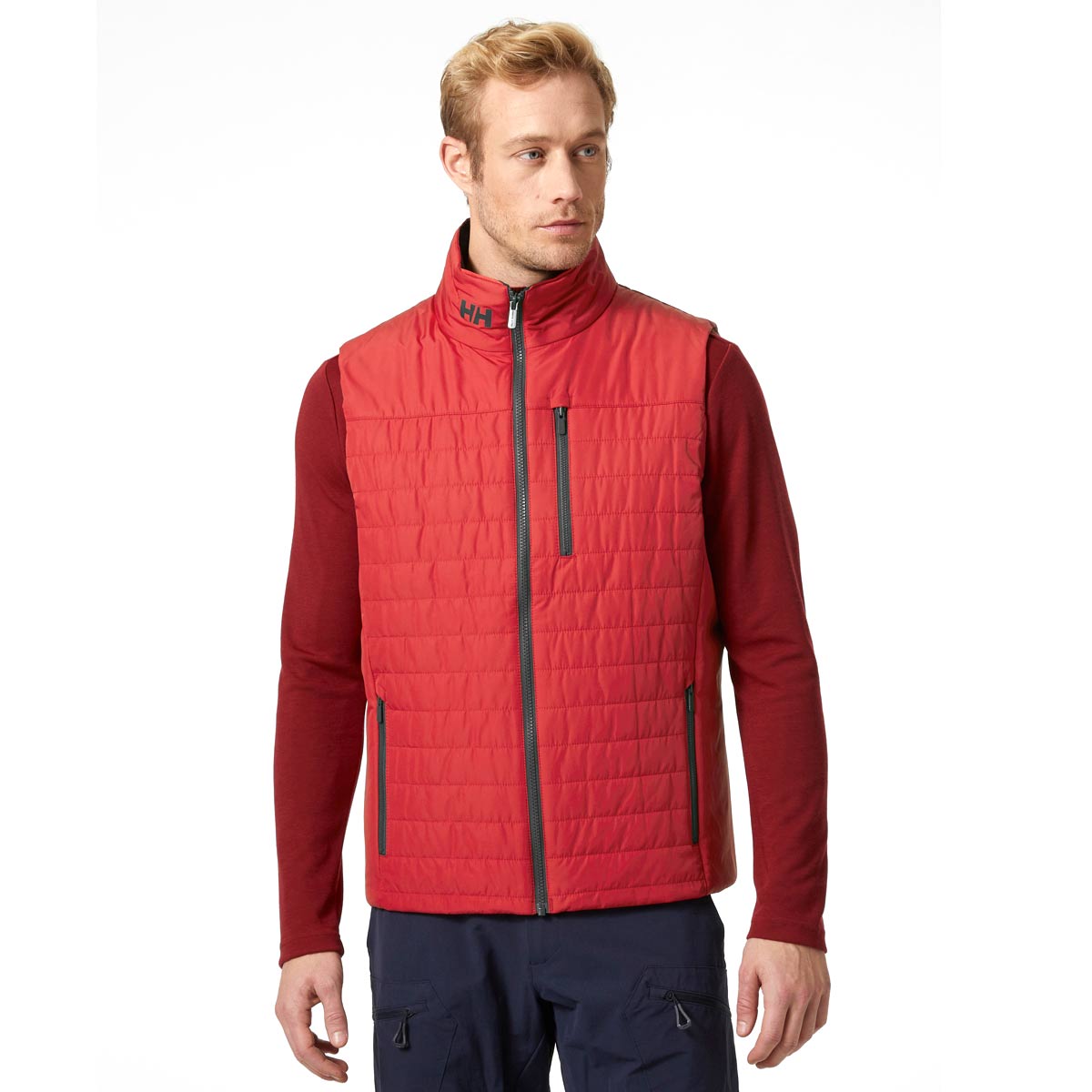 Helly Hansen Crew Insulator Men's Vest 2.0  Red Front On Body