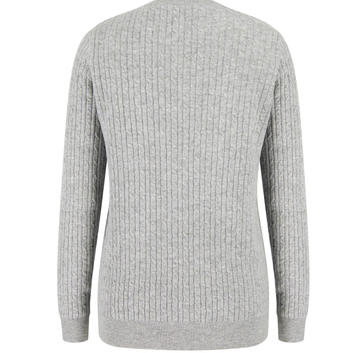 Hoggs of Fife Lauder Ladies Cable Pullover - Grey