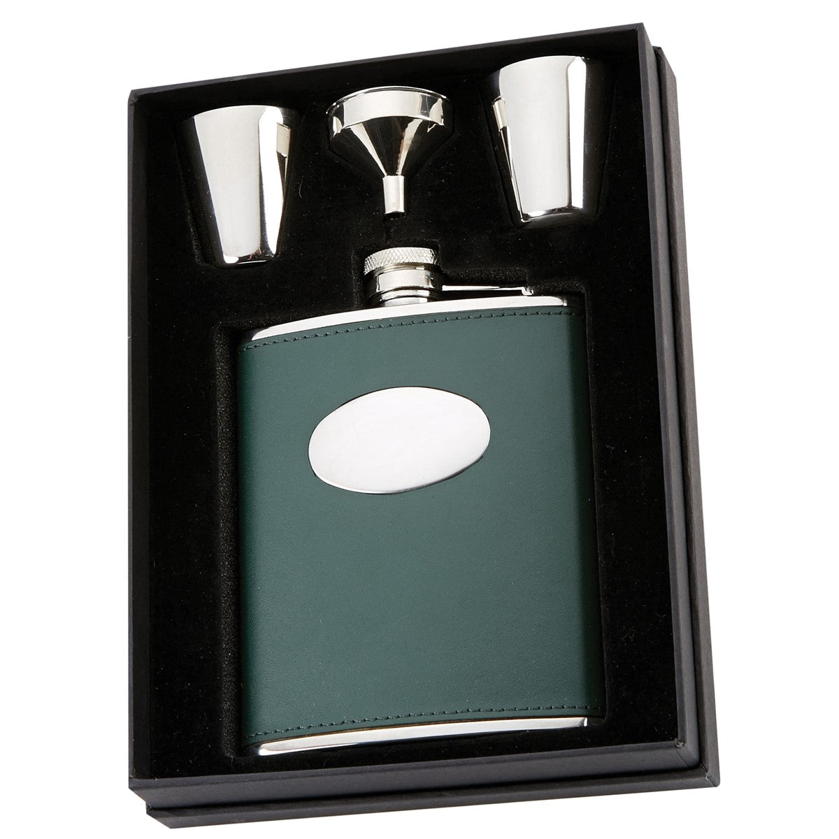 David Nickerson Leather Presentation Hip Flask