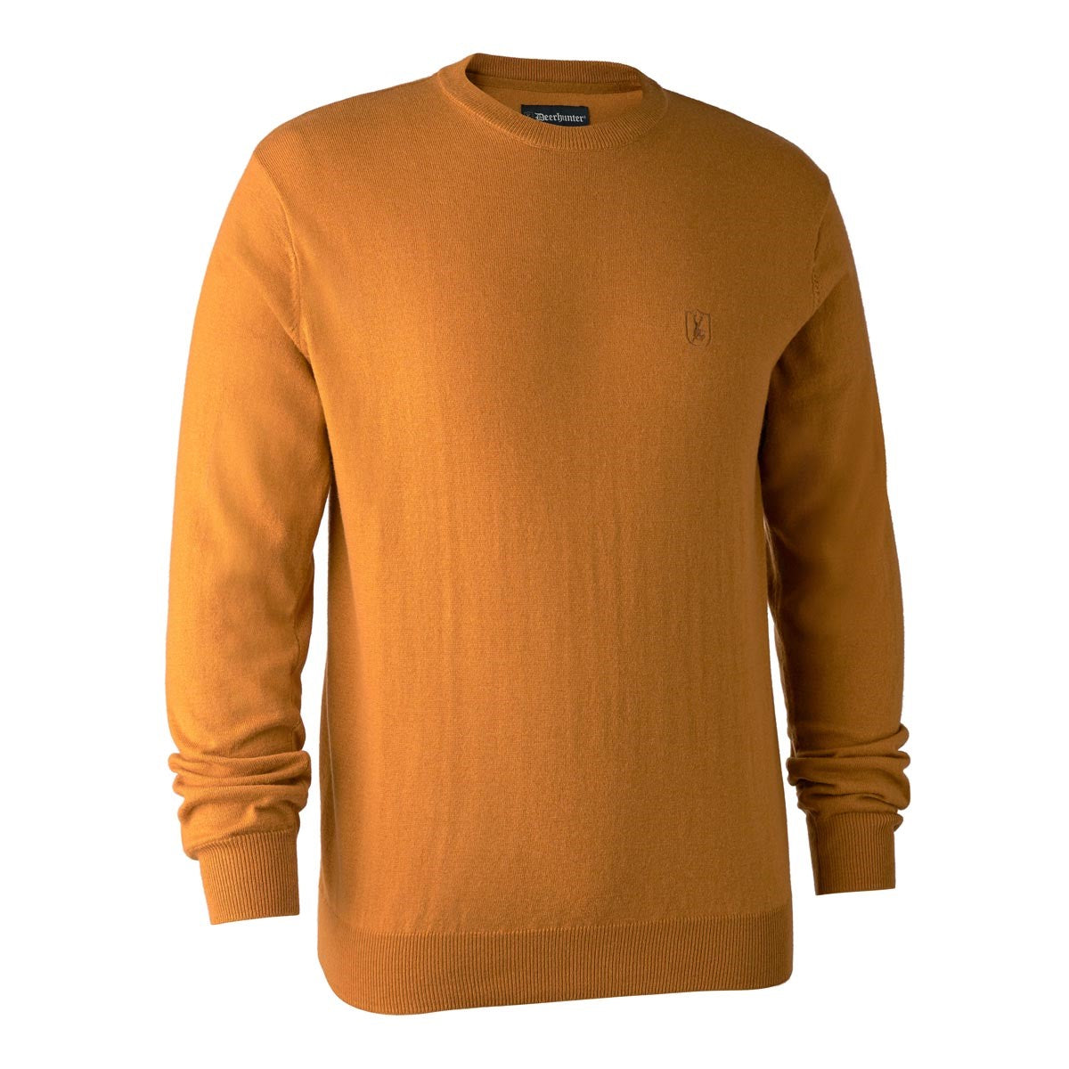 Deerhunter Kingston Knit O-Neck Jumper - Golden Oak